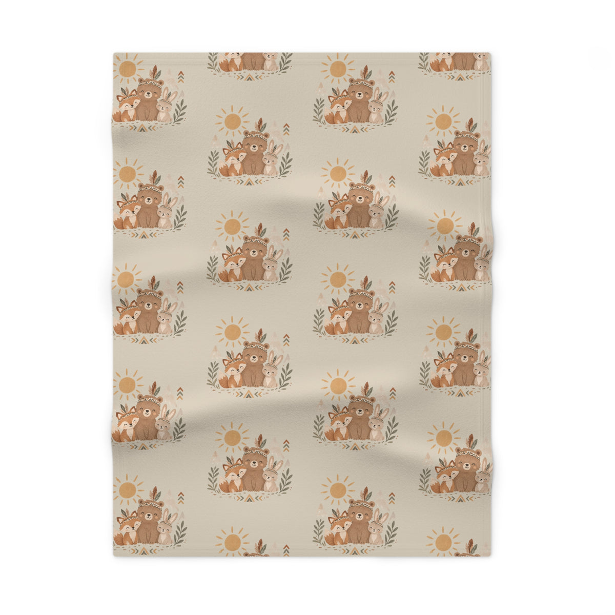 Couverture pour bébé thème animaux de la forêt