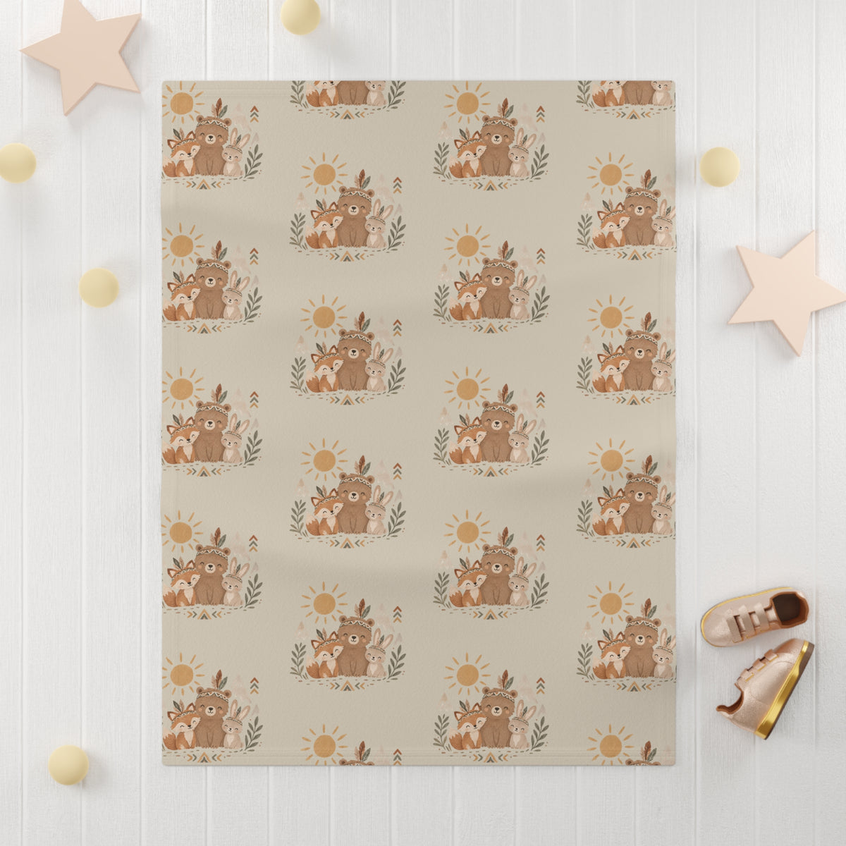 Couverture pour bébé thème animaux de la forêt