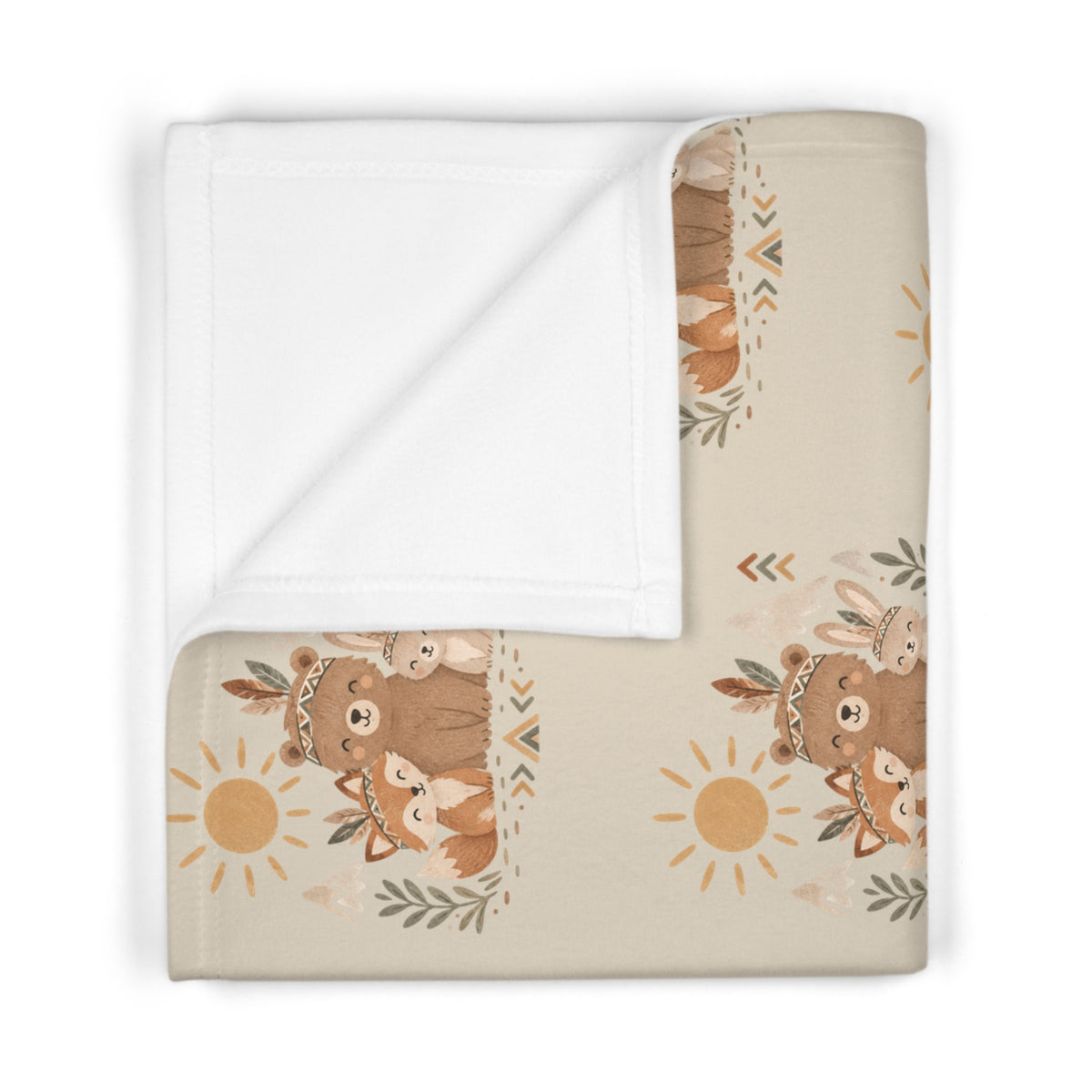 Couverture pour bébé thème animaux de la forêt