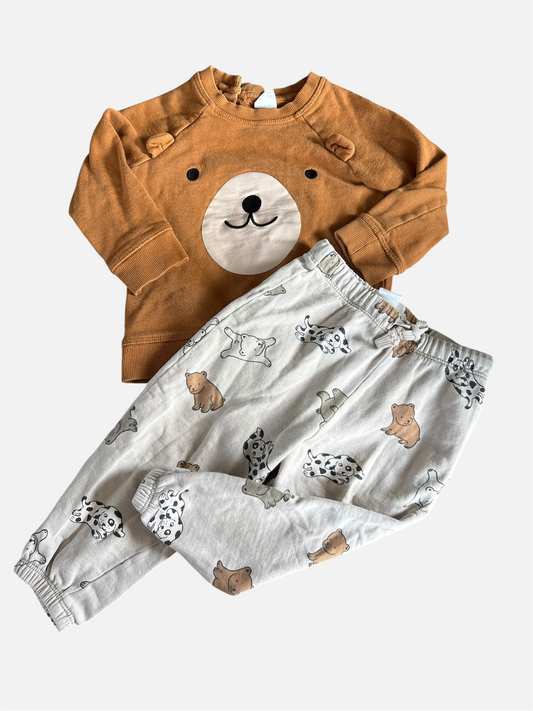 ENSEMBLE / H&M 12-18 mois (petite tache haut peu visible)