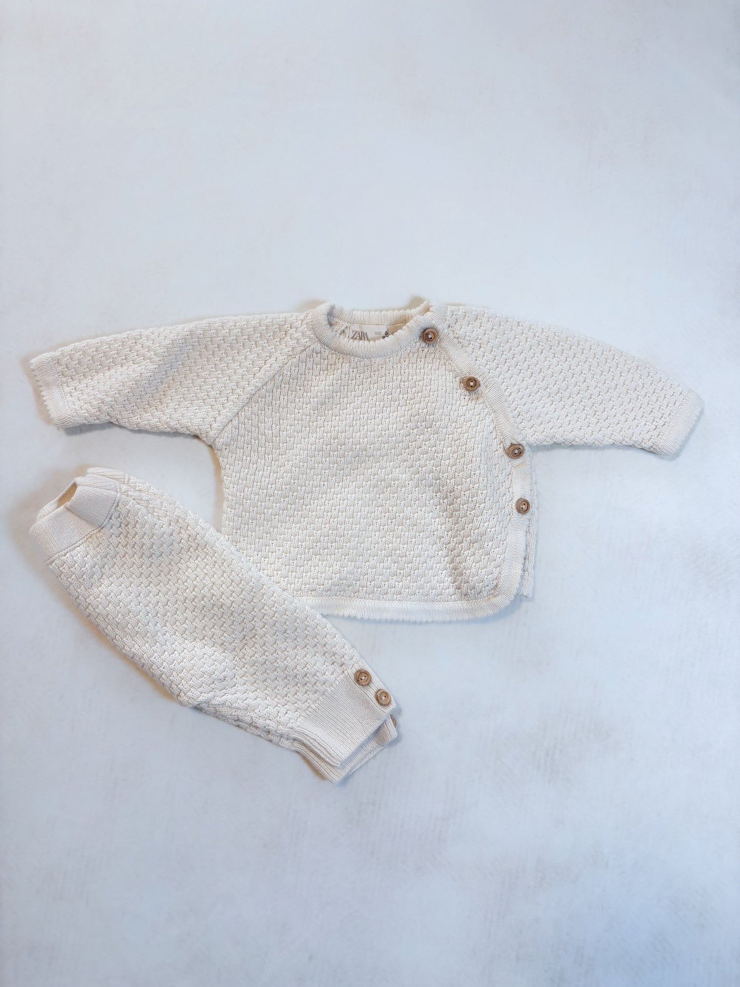 ENSEMBLE / Zara 0-1 mois (laine douce)