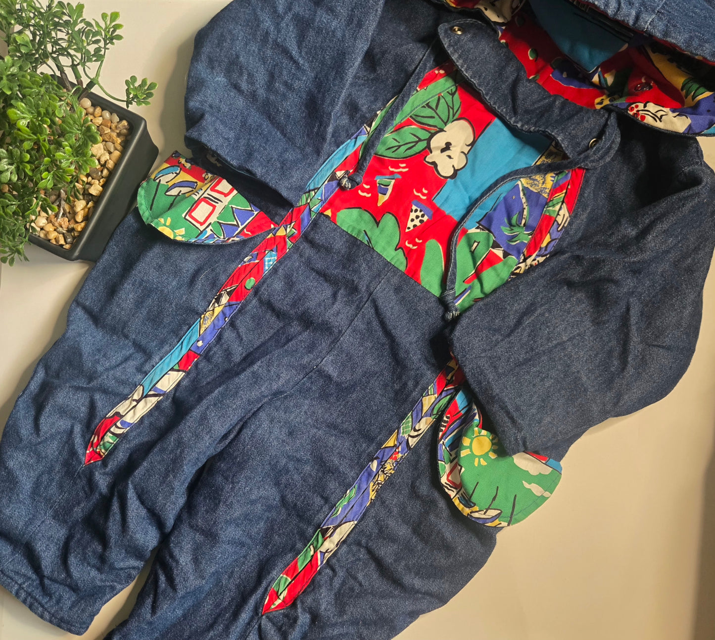 +/- 2T One piece jeans *Fait à la main*