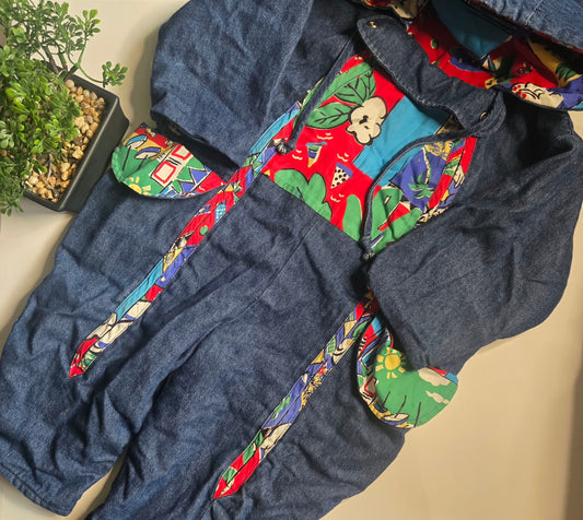 +/- 2T One piece jeans *Fait à la main*